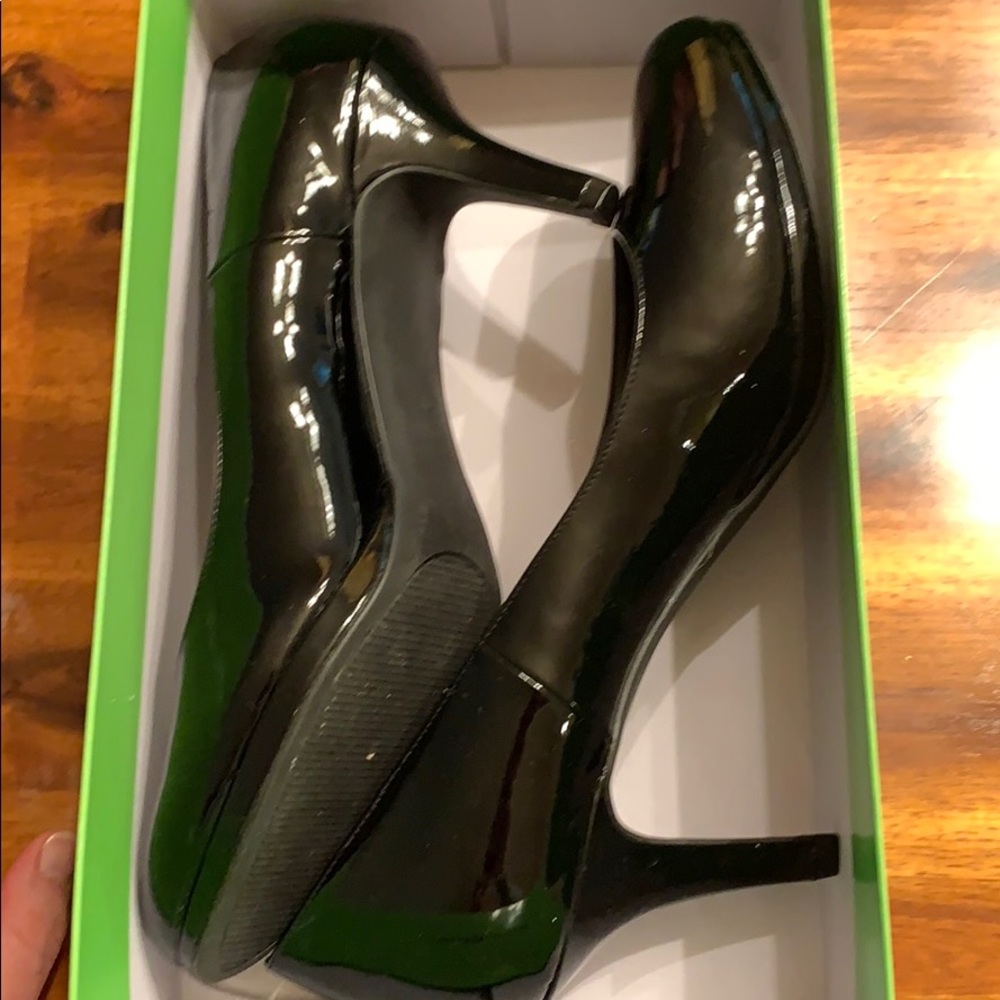 Patent leather pumps